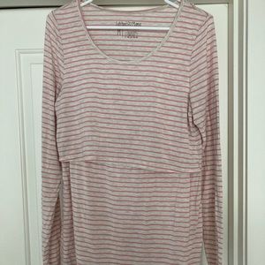 Latched Mama Striped Nursing Long Sleeve Tee